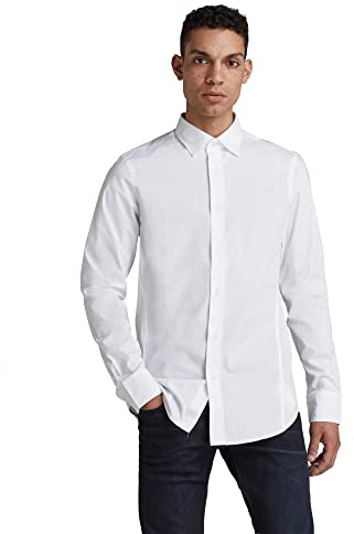 G-STAR Camisa Dressed Super Slim, Hombre, Blanco (White D17026-c271-110), L