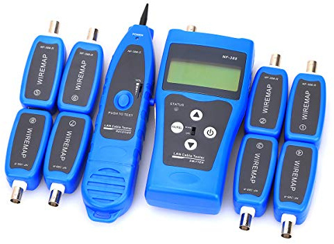 NF-388 Mehrzweck-Ethernet-Kabel-Tester, RJ45-Netzwerk-Werkzeug, Netzwerk-Kabel-Tester, Test, Ethernet-Koaxialkabel-Tracker, Blau