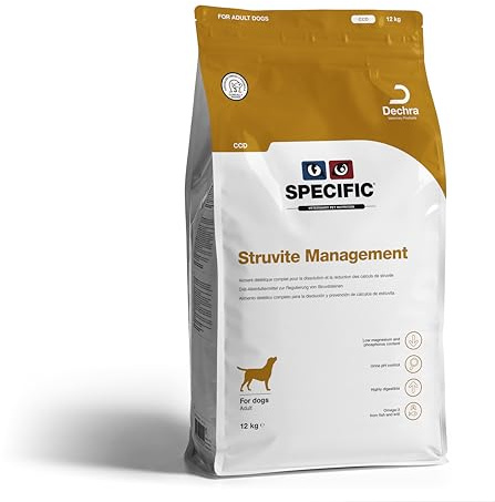 SPECIFIC® Struvite Management (CDD) 12kg - Trockenfutter für Hunde - Vorbeugung & Auflösung von Struvitsteinen - Geringer Magnesium- & Phosphorgehalt - Ausgewachsene Hunde - DECHRA Veterinary Products