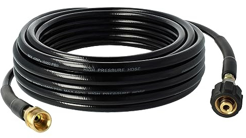 vhbw 10 m Verlängerungsschlauch kompatibel mit Kärcher K 2.98 M T 50, K 2.99 MD Hochdruckreiniger mit M22 x 1,5 Gewindeanschluss Schwarz