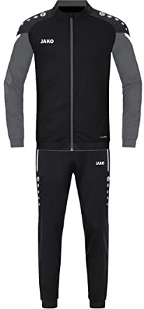 JAKO Herren Trainingsanzug Polyester Performance, Schwarz/Anthra Light, L