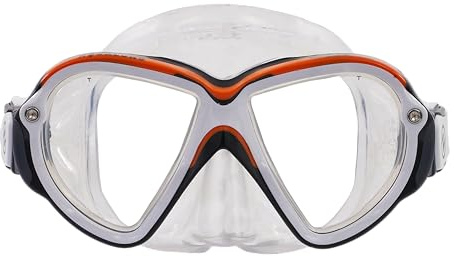 AQUALUNG REVEAL ULTRAFIT – dykmask för vuxna med 180° panoramavision, anpassad ansiktskoppsjustering, utbytbara linser, vattentät, silikonkjol, perfekt för dykning
