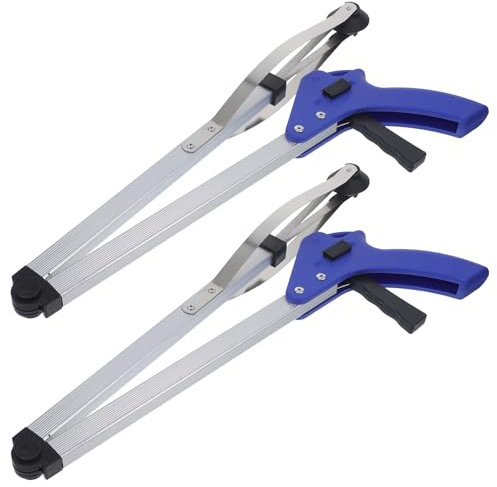 Healvian Müllzange Aluminium Greifzange Faltbar 31.5 Zoll Müll Greifer Müll Sammeln Werkzeug Für Senioren Und Outdoor Müllabholung