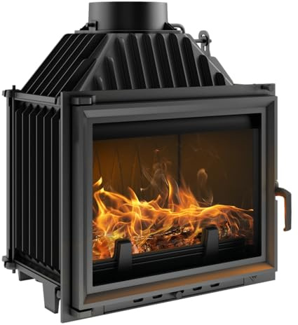 Kratki Inserto per camino in ghisa MAJA 8 kW Ø 200 con molla per porta