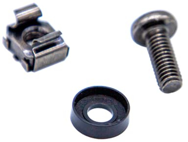 Tutuxio 100 Pack M6*16mm Rack Mount Cage Nuts Screws Washers Set, Rack Mount Server Shelves Rack Screws Square Insert Nuts for Server Audio Network Rack Cabinet Enclosures