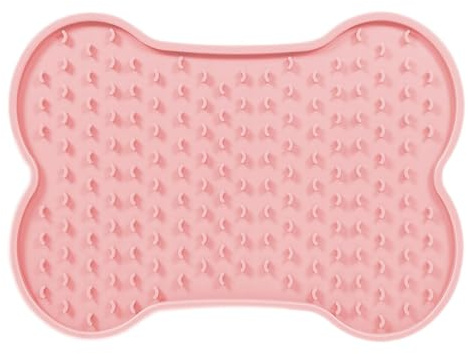 Alfombra de lamer para gatos, alfombra de lamer para perros - Alfombra de alimentación lenta de silicona para mascotas - Alfombra para lamer en forma de hueso, alfombra para lamer para perros y gatos