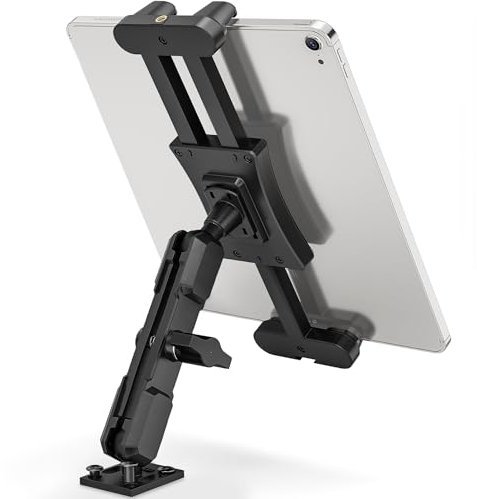 JUBORUI Tablet Halterung Auto mit Hochleistungs Bohrerbasis, 360° Drehbare Tablet-Halterung für LKW, iPad Halterung Auto für iPad Pro/Air/Mini 4,7-13,5 Zoll Tablets