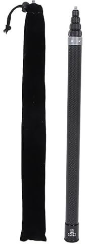 Selfie Stick, Palo Selfie Invisible 3m, Palo para Selfies de Fibra de Carbono, Cámara de Movimiento Selfie Stick, para Insta360 X3/X5/ONE RS/GO 2, Incluye Funda de Transporte (Plateado)