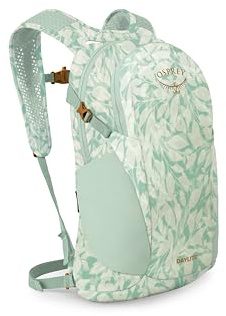 Osprey Daylite Commuter Backpack - Lightweight Everyday Bag with Laptop Sleeve, Bottle Pockets, Shaleafy Print/Frosty Mint