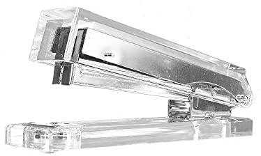 Kantek Clear Acrylic Desk Stapler, Large Capacity Holds a Full Strip of Standard Staples, 1.4 x 6 x 2.3, Non-Skid Feet, Heavy Duty Office Organizer, Desk Accessory