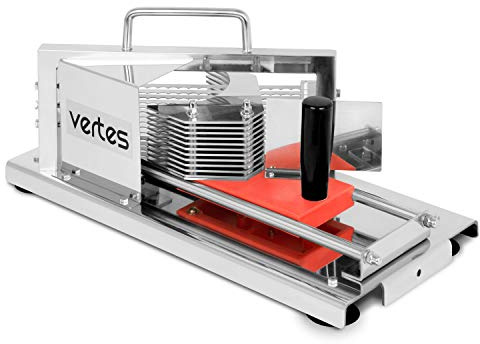 VERTES Mandolina per Verdure in Acciaio Inox per Fette Larghe 5,5 mm, Affettatrice Professionale, Affetta Pomodori per la Ristorazione, Taglia Verdure Manuale, Taglia Patate da 10 lame