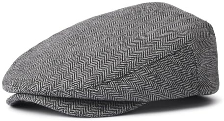 Brixton Unisex-Erwachsene Hooligan Snap Cap Zeitungskappe, Grau/Schwarz, MEDIUM