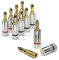 Sonero Bananenstecker 8er-Set, für alle Lautsprecherkabel mit einem Durchmesser bis max. 6mm², 4 Stück mit Farbcodierung (4x rot, 4x schwarz), 24k vergoldet, S-SC000-08