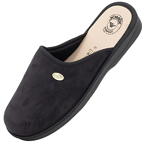 JOMIX Chaussons Homme Talon Compensé Pantoufles Anatomiques pour Homme Chaussons Chaude Doublure Intérieur Chaussures