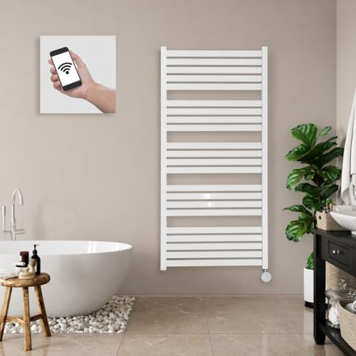 anapont Premium elektrischer Badheizkörper WiFi & Bluetooth 1185h x 450b
