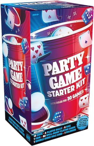 Goliath Party Game Starter Kit, Spielesammlung geeignet für Personen ab 18 Jahren, Spiele für Erwachsene, Alles was Man für eine Fun Party mit Spielen braucht
