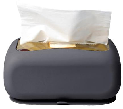 Facial Tissue Holder Rectangular Wide Mouth Refillable Tissue Dispenser