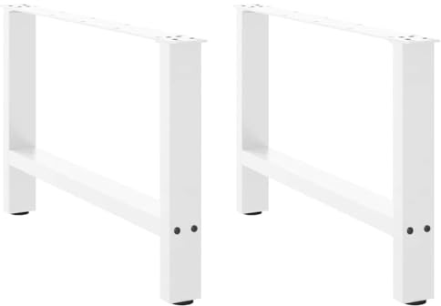 vidaXL Gambe per Tavolino da Caffè Bianche 2 pz 70x(42-43) cm Acciaio