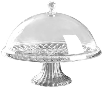 Corghd Bandeja para tartas con tapa, bandeja portátil a prueba de polvo, soporte para tartas A