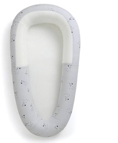 PurFlo Sleep Tight - Lettino per bambini, sicuro per il sonno notturno, alternativa al nido completamente traspirante, elementi essenziali per neonati, 0-8 m, zebrato