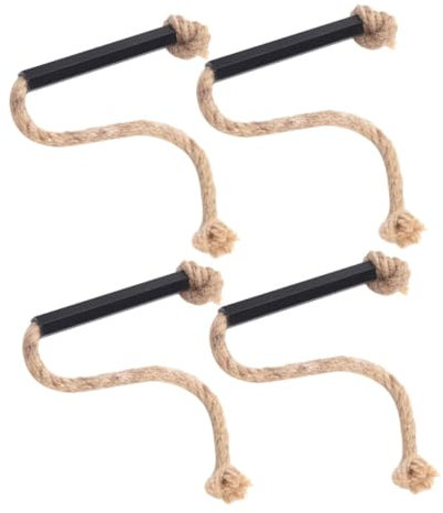 Toyvian 4 Pièces Cordon Allume-feu Accessoires de Camping matériel de Camping matériel de Survie Portable lumière Doubler Cordes pour Allume-feu Corde de feu Corde de Light Brown