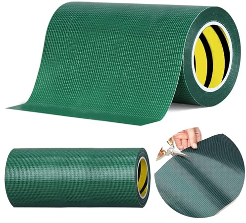 Cinta de reparación de cubierta de piscina 8x394 pulgadas Parche de cubierta de piscina autoadhesivo cortable Cinta impermeable resistente al desgarro para fijar y embellecer cubiertas Verde