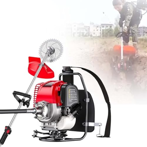 Tagliabordi A Zaino A Benzina Duty Professionale 35.8CC 1.4HP, Motocoltivatore 4 Tempi Multifunzione Multifunzionale Attrezzi Da Giardino Per Diserbo Fattoria, Raccolta