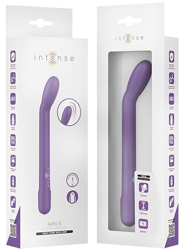 Masajeador de Suelo Pélvico y Estimulador Punto G Recargable USB Intense Karlie, 10 funciones de vibración, 187mm (Morado)