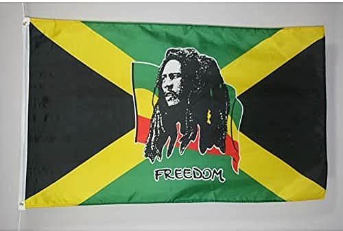 AZ FLAG Bob Marley Flagge 100D Polyester mit Ösen, 90 x 60 cm