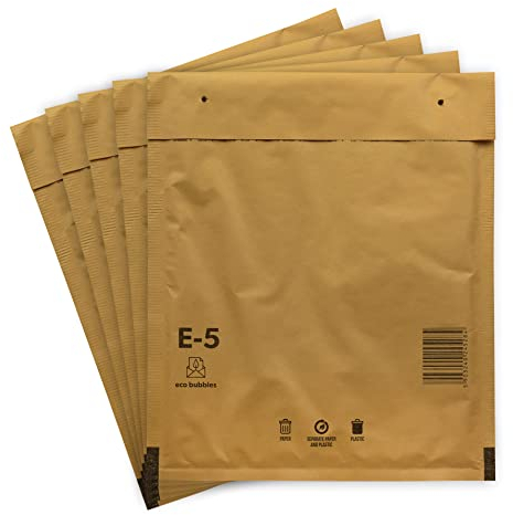 50 Versandtaschen Luftpolsterumschläge haftklebend Luftpolsterversandtaschen Luftpolstertaschen Gr. E/5 E5 braun (240mm x 275mm) Umschläge gepolstert Polsterumschlag Taschen