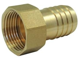 Raccords cannelés : Embout femelle avec écrou libre - Ø A: 1'' | Ø B: 30mm