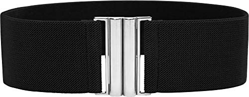 BlackButterfly Ceinture Élastique Femme Fermoir Emboîtable, Noir, L
