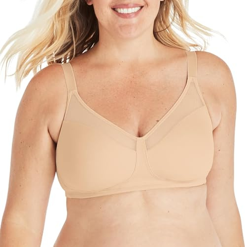 Playtex 18 Hour Smoothing Minimizer Wirefree Bra Us4697 Reggiseno, Opaco, Nude, 5D Donna
