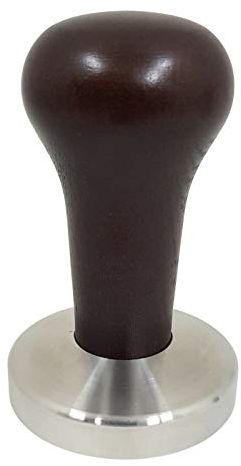 Caffe Milano Tamper für La Pavoni Domus Bar Espressomaschine, 57mm, Nussbaumholz und Edelstahl, Braun