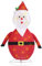 vidaXL Weihnachtsmann Figur LED Luxus Beleuchtet Nikolaus Santa Claus Weihnachtsdeko Weihnachten Dekoration Weihnachtsfigur Deko Stoff 90cm