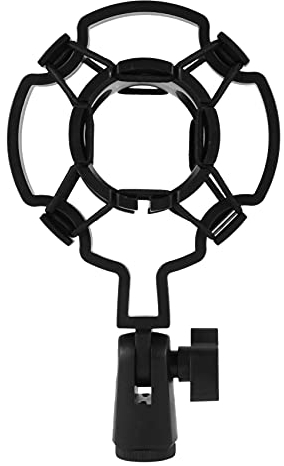 Smallterm Universal Professional Condenser Microphone Mic Shock Mount Holder Studio Recording Bracket For Diaphram Mic Clip, Black
