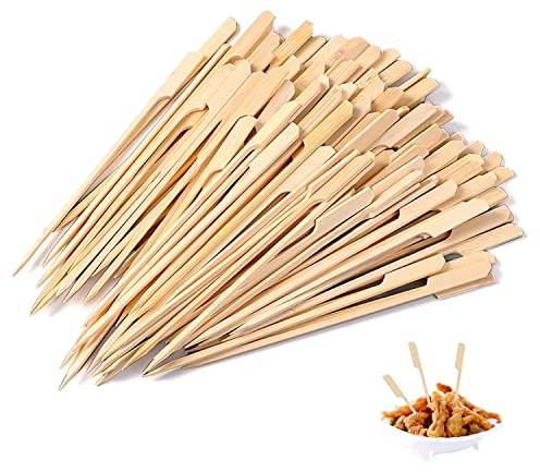 200pcs Bamboo Skewers, Eco-Friendly BBQ Sticks (12cm)