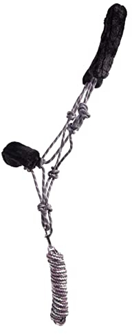 ARBO-INOX Knotenhalfter-Set mit abnehmbarem Kunstfell Knotenhalfter mit Führstrick (Cob Vollblut, Mineral)