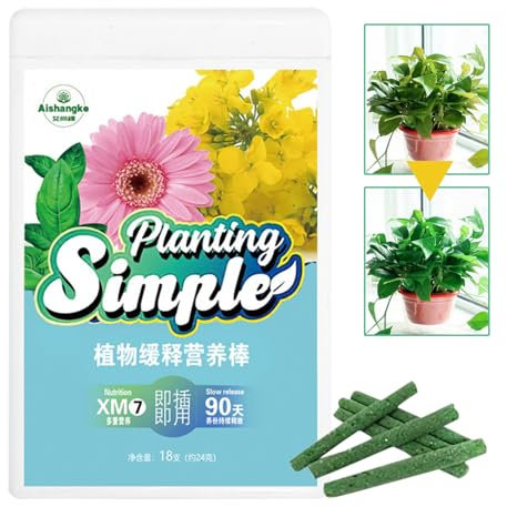 Barrette fertilizzanti per piante - Concime vegetale universale per piante d'appartamento | Barretta nutrizionale per piante in vaso da 18 bastoncini, punte di fertilizzante per alberi per Soydan