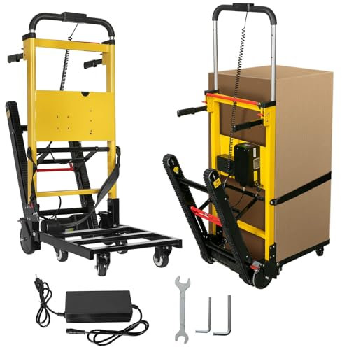Carro eléctrico de mano para subir escaleras, 200.0 kg, carrito de mano plegable resistente para mudanzas, almacén, distribución logística (120 W)
