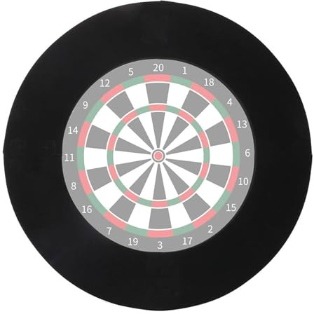 Furtryvl Dartboard Accessory, Anneaux Cible de fléchettes, Robuste, Protection Murale, EVA, pour Jeu de fléchettes de 18 Pouces, Noir