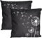 JACK 2er Set 45x45cm Motiv Outdoor Kissenhülle Kissenbezug Hülle Wasserfest Kissen Garten Stuhl Lotus Effekt, Farbe:Pusteblume