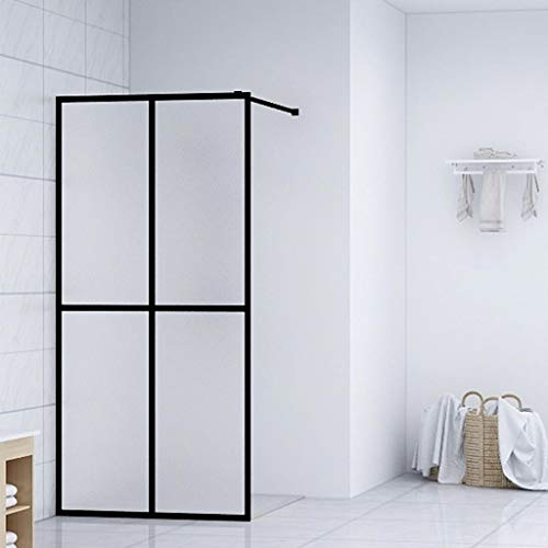 Sufrk Duschkabin med glasskärm i härdat glas 140 x 195 cm, badkar duschvägg, badkarsvägg, klart glas för badkar duschvägg lämplig för badkar duschvägg