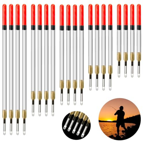 Realure Fishing Posen Set, 20 Stück Posen Angeln 11/13/15/17/19 cm, Robuste Kunststoff Schwimmer Angeln, Forellen Posen, Angelzubehör Posen, für Seefischen, Felsfischen, Eisfischen, Bachfischen
