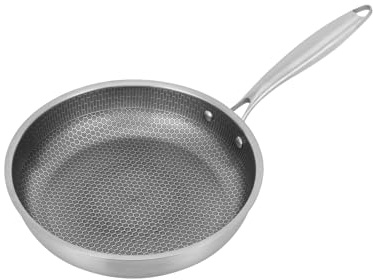 Bratpfanne Induktion 28 cm Edelstahl Pfanne mit Wabenstruktur Antihaft Bratpfannen Universalpfanne Induktionspfanne Geeignet für Alle Herdarten