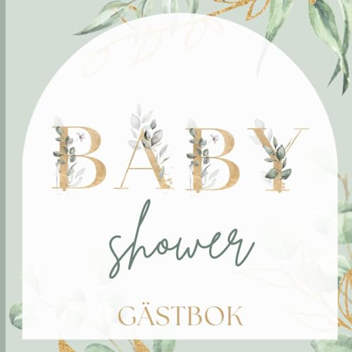 Baby Shower Gästbok: för 50 gäster | Babyförutsägelser | Utrymme för meddelanden, råd, önskemål | Swedish | Svenska | Boho | Chic