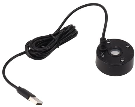 Pequeña Máquina para Hacer Niebla 400 Ml/H Generador de Niebla Ultrasónica Atomizador Impermeable con 12 LED para Fuente de Agua Estanque de Peces Fiesta de Halloween