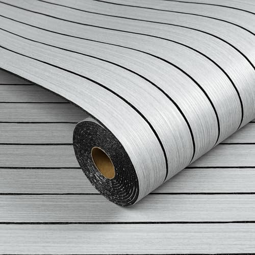 Livelynine Panneau Bois Mural Decoratif Revetement Mural Adhesif Bois Gris Clair 60CMx3M Panneaux Muraux 3D Autocollant Chambre Salon Cuisine Epaisseur Papier Peint Adhesif Murals Lamelles 3D Relief