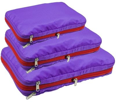 Borse di immagazzinaggio dell'abbigliamento dell'imballaggio di compressione dell'organizzatore di viaggio doppio strato portatile di grande capacità/sacchetti impermeabili della chiusura lampo del