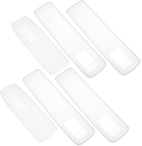 CAXUSD 6 Piezas Funda Transparente de Silicona para Mando Distancia de Televisión y Aire Acondicionado de Cubierta Protectora Antipolvo y Resistente al Agua y Fácil Limpieza